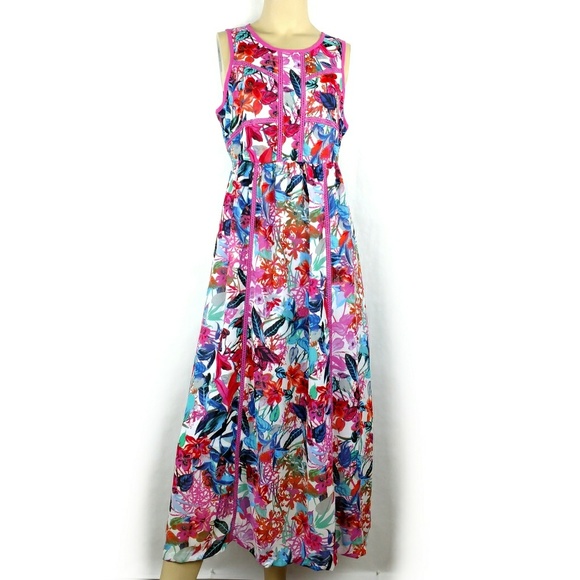 nicole miller floral maxi dress